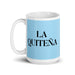 La Quiteña The Quito Resident Funny Home Office Work Coffee Mug Mexican Spanish Pride Gift White Glossy Cup Sky Blue Card Mug Mexicada