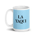 La Yaqui The Yaqui Funny Home Office Work Coffee Mug Mexican Spanish Pride Gift White Glossy Cup Sky Blue Card Mug Mexicada