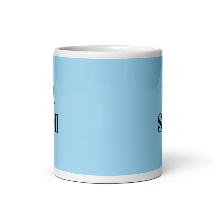 La Sami The Sami Funny Home Office Work Coffee Mug Mexican Spanish Pride Gift White Glossy Cup Sky Blue Card Mug Mexicada