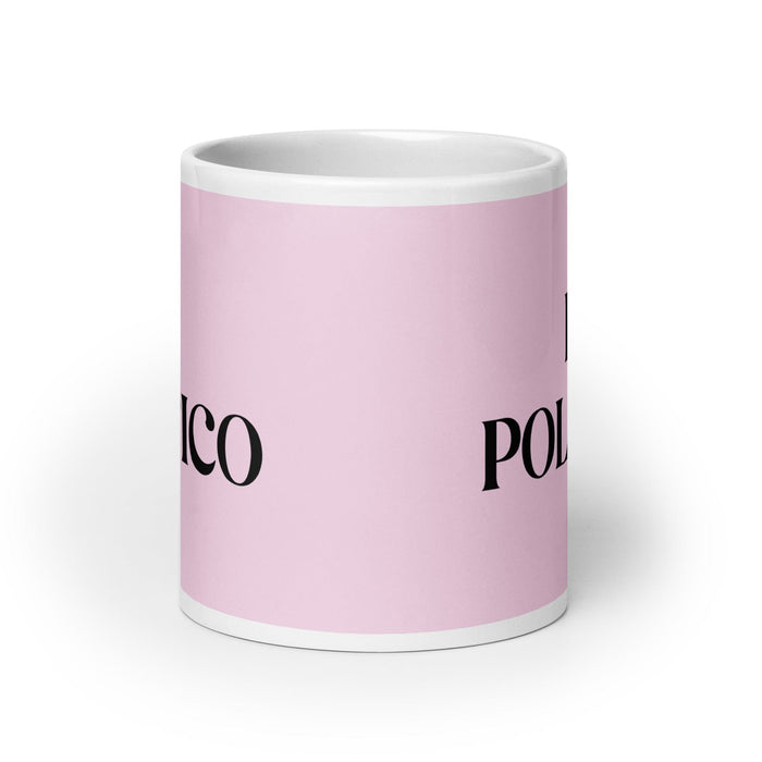 El Político The Politician Funny Home Office Work Coffee Mug Mexican Spanish Pride Gift White Glossy Cup Light Pink Card Mug Mexicada