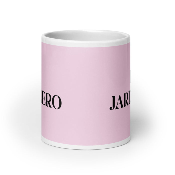 El Jardinero The Gardener Funny Home Office Work Coffee Mug Mexican Spanish Pride Gift White Glossy Cup Light Pink Card Mug Mexicada