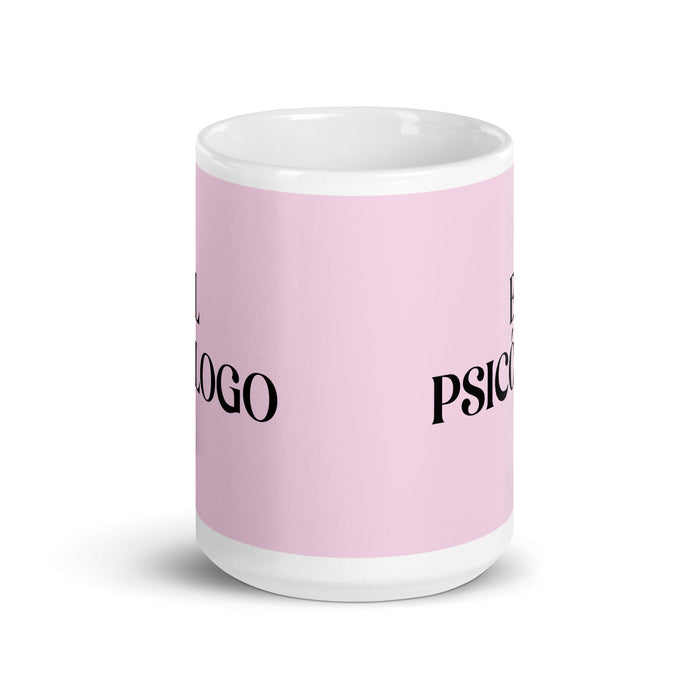 El Psicólogo The Psychologist Funny Home Office Work Coffee Mug Mexican Spanish Pride Gift White Glossy Cup Light Pink Card Mug Mexicada