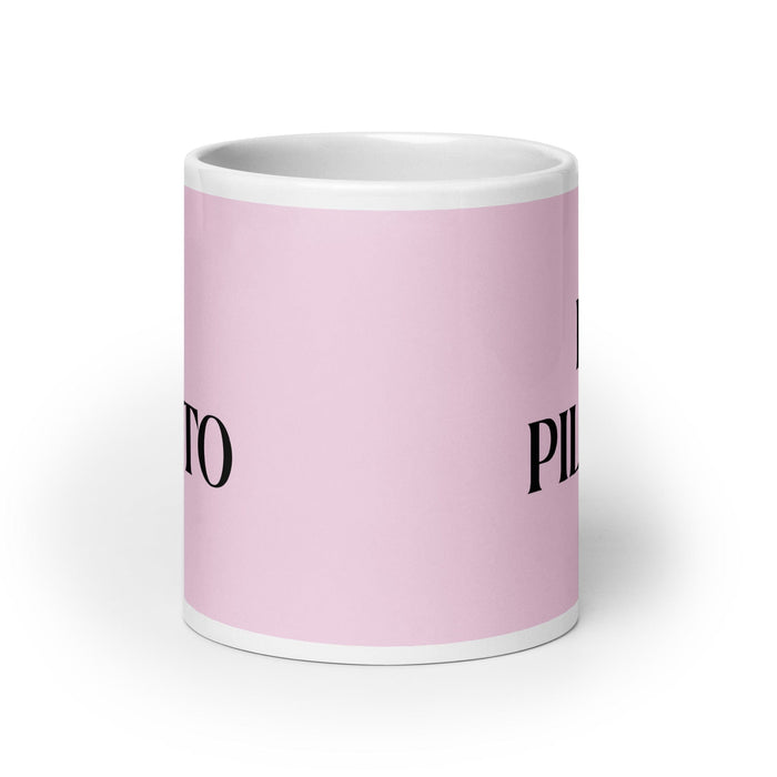 El Piloto The Pilot Funny Home Office Work Coffee Mug Mexican Spanish Pride Gift White Glossy Cup Light Pink Card Mug Mexicada