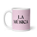 La Música The Musician Funny Home Office Work Coffee Mug Mexican Spanish Pride Gift White Glossy Cup Light Pink Card Mug Mexicada