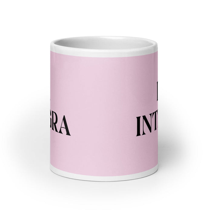 La Integra The Integrity One Funny Home Office Work Coffee Mug Mexican Spanish Pride Gift White Glossy Cup Light Pink Card Mug Mexicada