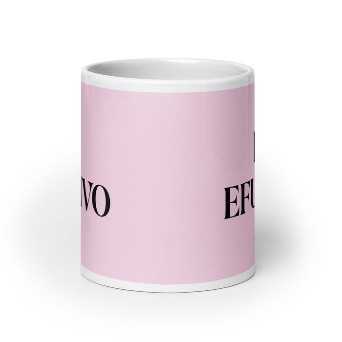 El Efusivo The Effusive One Funny Home Office Work Coffee Mug Mexican Spanish Pride Gift White Glossy Cup Light Pink Card Mug Mexicada