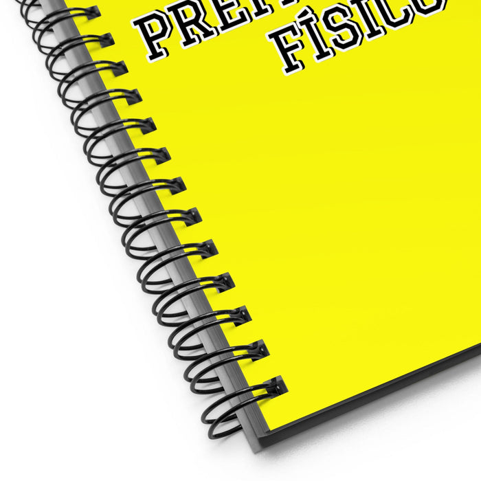 La Preparadora Físico The Fitness Trainer | Yellow Spiral Notebook, 140 Dotted Sheets | Funny Gift Idea Home Office Work | Mexican Spanish Pride Gift Mexicada