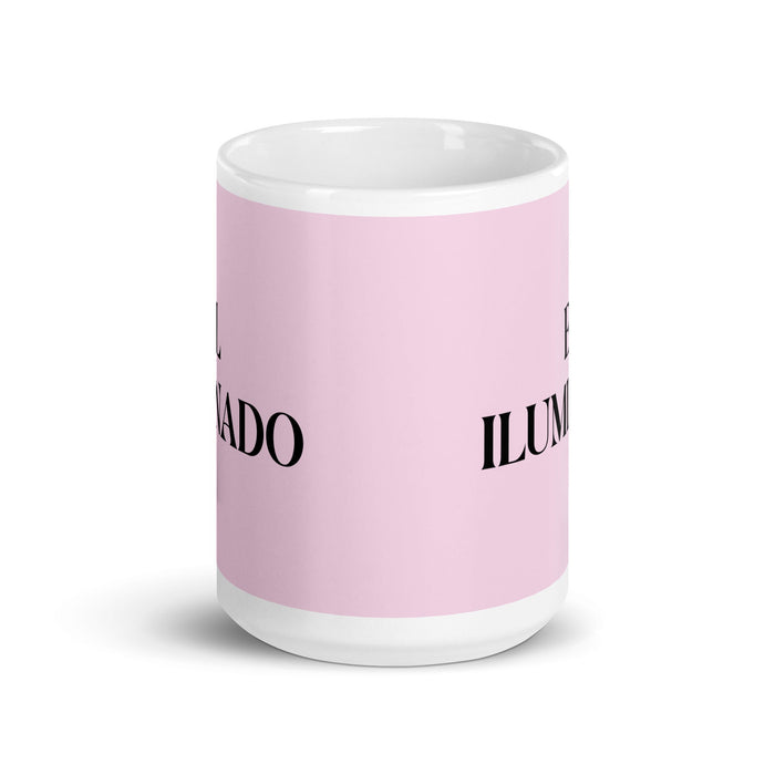 El Iluminado The Enlightened One Funny Home Office Work Coffee Mug Mexican Spanish Pride Gift White Glossy Cup Light Pink Card Mug Mexicada