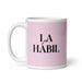 La Hábil The Skillful One Funny Home Office Work Coffee Mug Mexican Spanish Pride Gift White Glossy Cup Light Pink Card Mug Mexicada