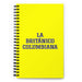 La Británico Columbiana The British Columbian | Yellow Spiral Notebook, 140 Dotted Sheets | Funny Gift Idea Home Office Work | Mexican Spanish Pride Gift Mexicada