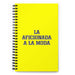 La Aficionada A La Moda The Fashion Enthusiast | Yellow Spiral Notebook, 140 Dotted Sheets | Funny Gift Idea Home Office Work | Mexican Spanish Pride Gift Mexicada