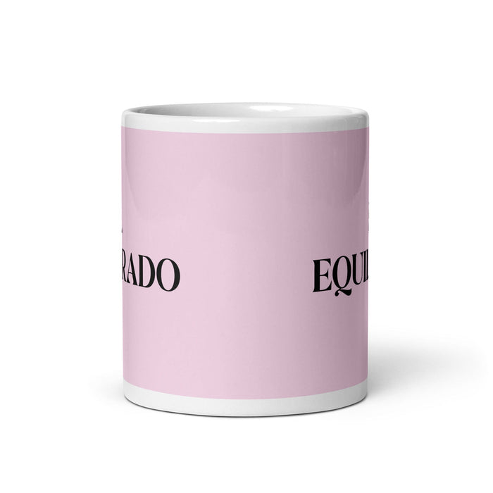 El Equilibrado The Balanced One Funny Home Office Work Coffee Mug Mexican Spanish Pride Gift White Glossy Cup Light Pink Card Mug Mexicada