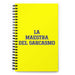 La Maestra Del Sarcasmo The Sarcasm Master | Yellow Spiral Notebook, 140 Dotted Sheets | Funny Gift Idea Home Office Work | Mexican Spanish Pride Gift Mexicada