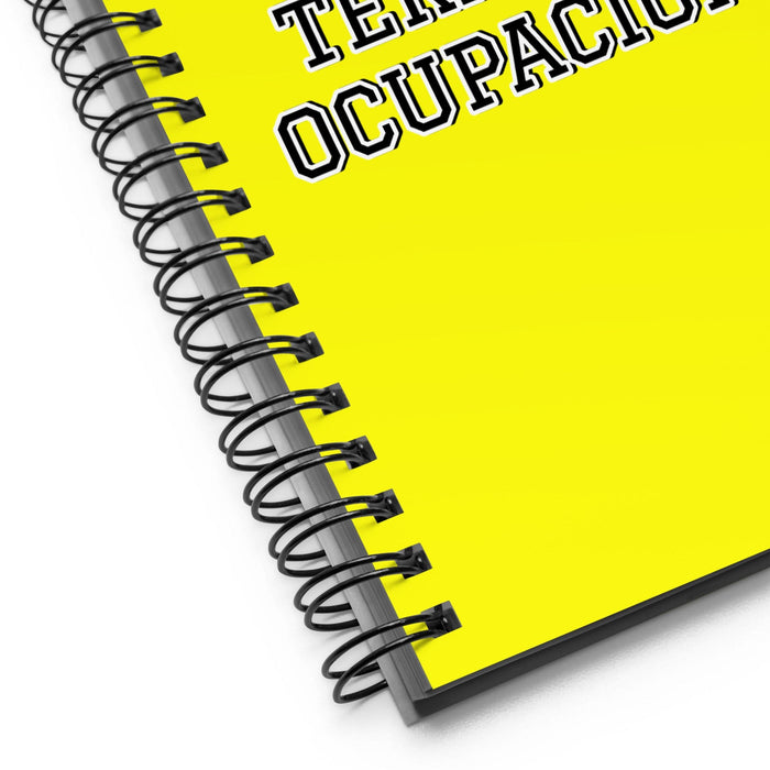 La Terapeuta Ocupacional The Occupational Therapist | Yellow Spiral Notebook, 140 Dotted Sheets | Funny Gift Idea Home Office Work | Mexican Spanish Pride Gift Mexicada