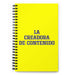 La Creadora De Contenido The Content Creator | Yellow Spiral Notebook, 140 Dotted Sheets | Funny Gift Idea Home Office Work | Mexican Spanish Pride Gift Mexicada