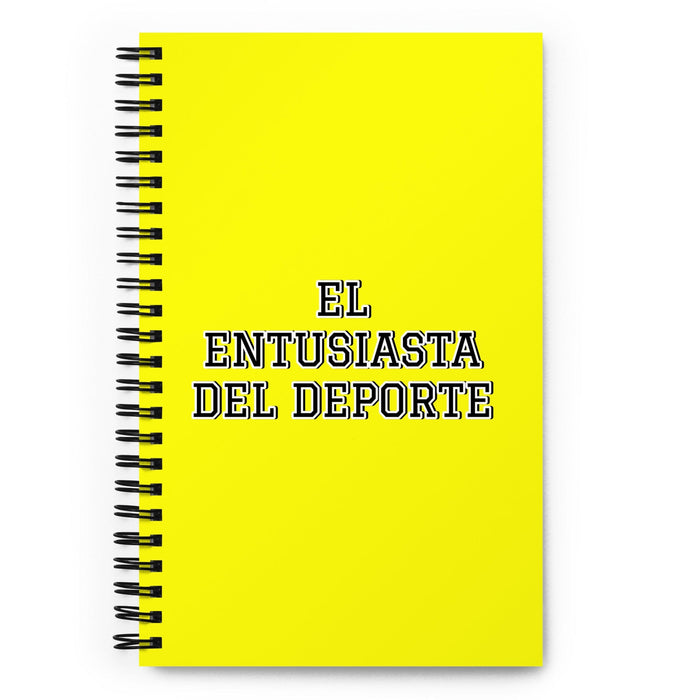 El Entusiasta Del Deporte The Sports Enthusiast | Yellow Spiral Notebook, 140 Dotted Sheets | Funny Gift Idea Home Office Work | Mexican Spanish Pride Gift Mexicada