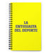 La Entusiasta Del Deporte The Sports Enthusiast | Yellow Spiral Notebook, 140 Dotted Sheets | Funny Gift Idea Home Office Work | Mexican Spanish Pride Gift Mexicada