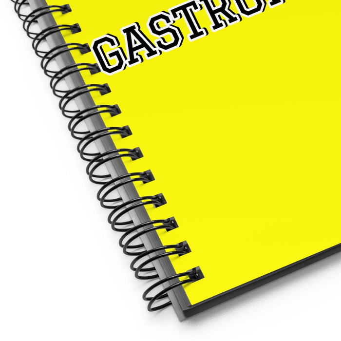 La Gastrónoma The Food Critic | Yellow Spiral Notebook, 140 Dotted Sheets | Funny Gift Idea Home Office Work | Mexican Spanish Pride Gift Mexicada