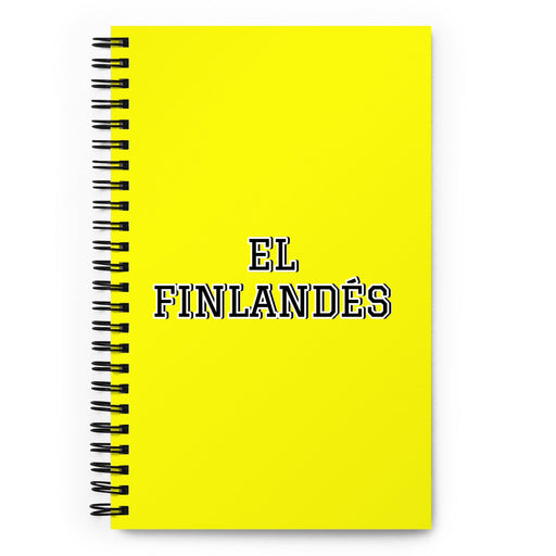 El Finlandés The Finnish | Yellow Spiral Notebook, 140 Dotted Sheets | Funny Gift Idea Home Office Work | Mexican Spanish Pride Gift Mexicada