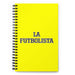 La Futbolista The Soccer Player | Yellow Spiral Notebook, 140 Dotted Sheets | Funny Gift Idea Home Office Work | Mexican Spanish Pride Gift Mexicada