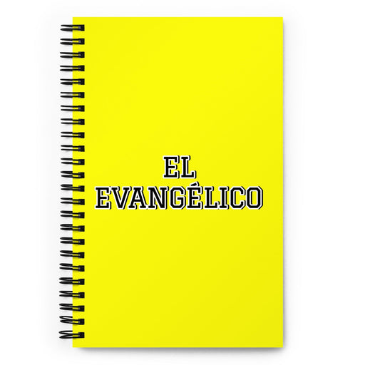 El Evangélico The Evangelical | Yellow Spiral Notebook, 140 Dotted Sheets | Funny Gift Idea Home Office Work | Mexican Spanish Pride Gift Mexicada