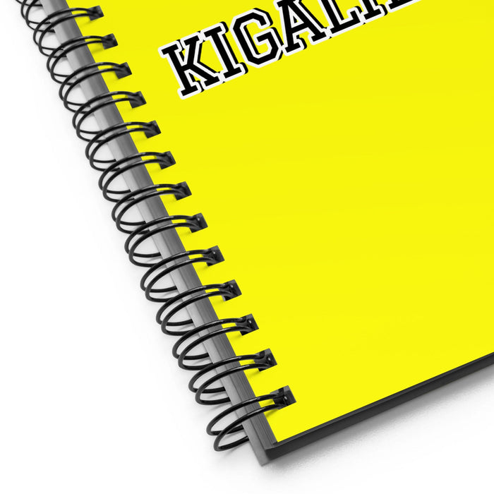 La Kigaliense The Kigali Resident | Yellow Spiral Notebook, 140 Dotted Sheets | Funny Gift Idea Home Office Work | Mexican Spanish Pride Gift Mexicada