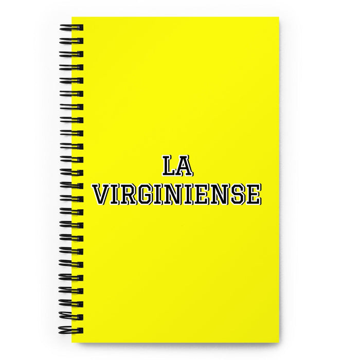 La Virginiense The Virginia Beach Resident | Yellow Spiral Notebook, 140 Dotted Sheets | Funny Gift Idea Home Office Work | Mexican Spanish Pride Gift Mexicada