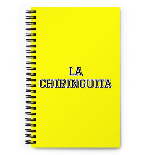 La Chiringuita The Beach Bar Lover | Yellow Spiral Notebook, 140 Dotted Sheets | Funny Gift Idea Home Office Work | Mexican Spanish Pride Gift Mexicada