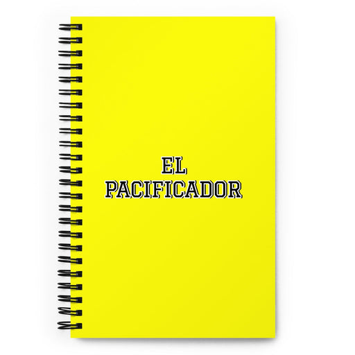 El Pacificador The Peacemaker (Type 9) | Yellow Spiral Notebook, 140 Dotted Sheets | Funny Gift Idea Home Office Work | Mexican Spanish Pride Gift Mexicada