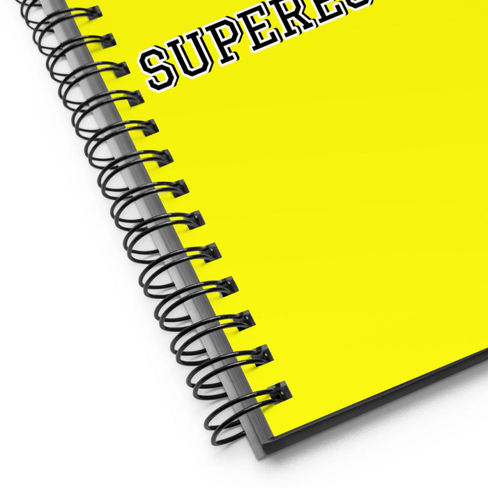 La Superestrella The Superstar | Yellow Spiral Notebook, 140 Dotted Sheets | Funny Gift Idea Home Office Work | Mexican Spanish Pride Gift Mexicada