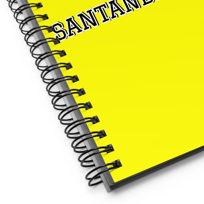 La Santandereana The Santander Resident | Yellow Spiral Notebook, 140 Dotted Sheets | Funny Gift Idea Home Office Work | Mexican Spanish Pride Gift Mexicada