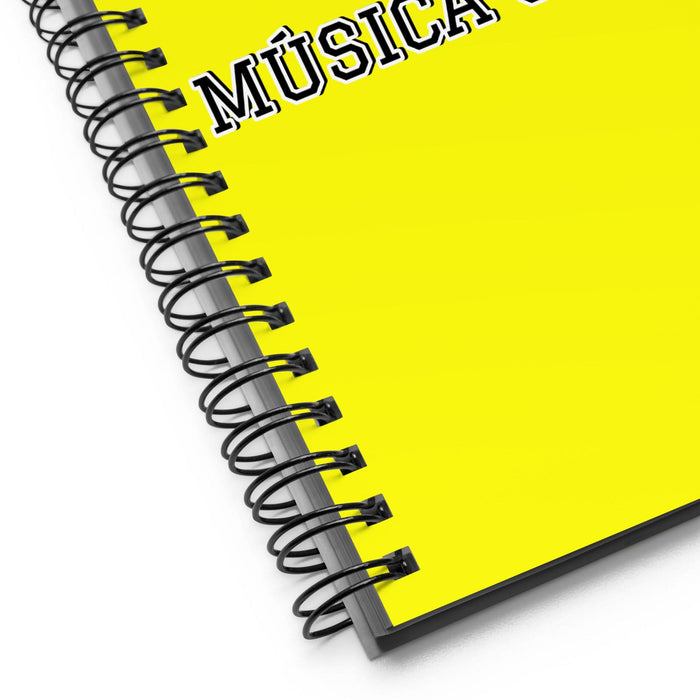 La Música Clásica The Classical Musician | Yellow Spiral Notebook, 140 Dotted Sheets | Funny Gift Idea Home Office Work | Mexican Spanish Pride Gift Mexicada