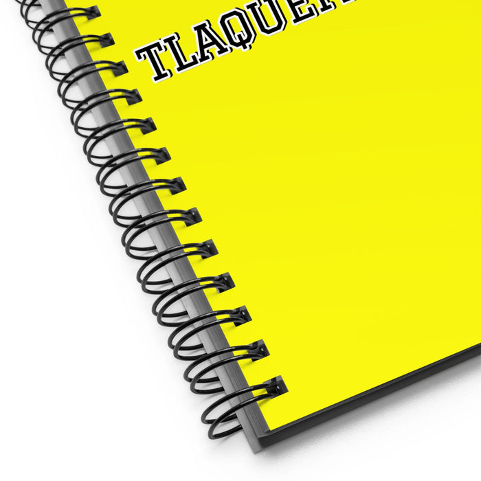 La Tlaquepaquense The Tlaquepaque Resident | Yellow Spiral Notebook, 140 Dotted Sheets | Funny Gift Idea Home Office Work | Mexican Spanish Pride Gift Mexicada