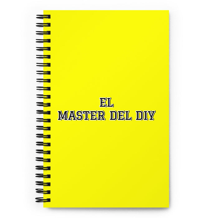 El Master Del Diy The Diy Master | Yellow Spiral Notebook, 140 Dotted Sheets | Funny Gift Idea Home Office Work | Mexican Spanish Pride Gift Mexicada