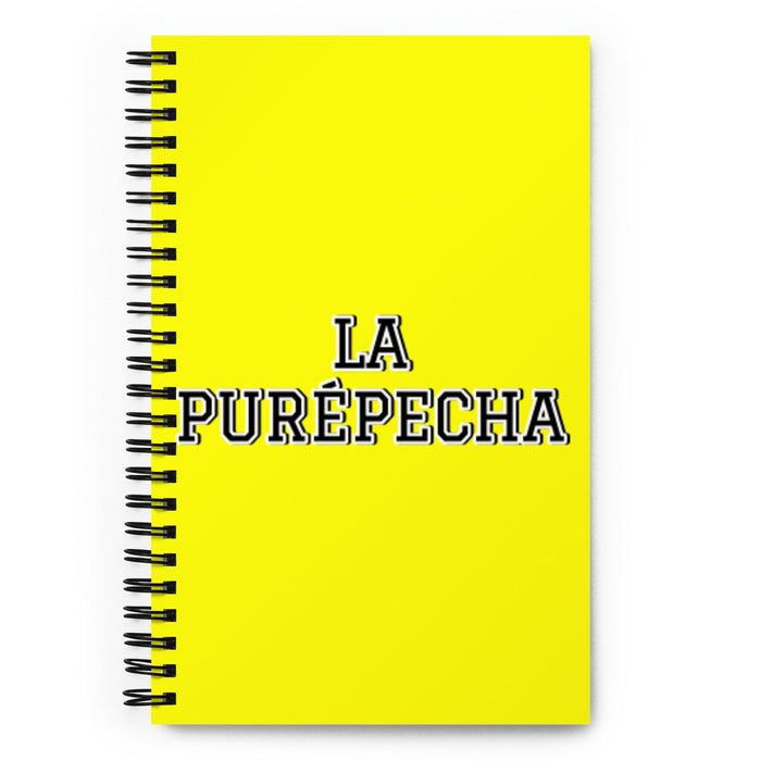 La Purépecha The Purépecha | Yellow Spiral Notebook, 140 Dotted Sheets | Funny Gift Idea Home Office Work | Mexican Spanish Pride Gift Mexicada