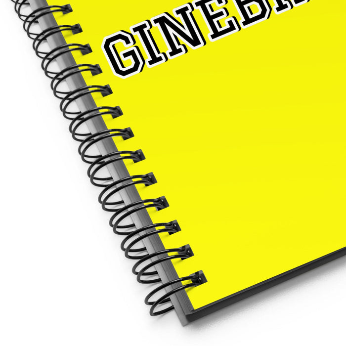 La Ginebrina The Geneva Resident | Yellow Spiral Notebook, 140 Dotted Sheets | Funny Gift Idea Home Office Work | Mexican Spanish Pride Gift Mexicada