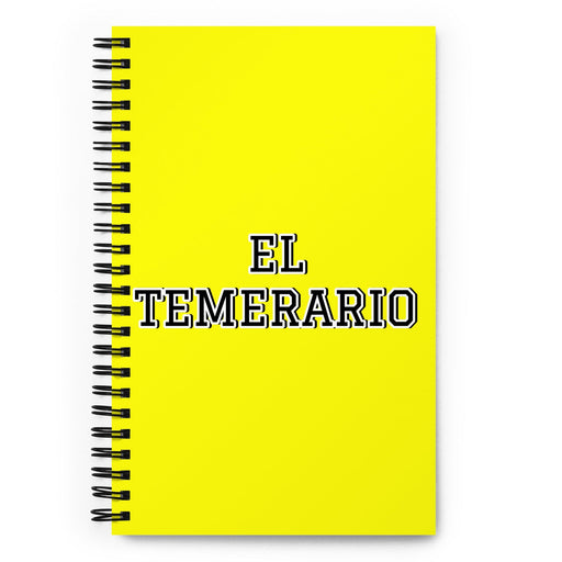 El Temerario The Daring One | Yellow Spiral Notebook, 140 Dotted Sheets | Funny Gift Idea Home Office Work | Mexican Spanish Pride Gift Mexicada