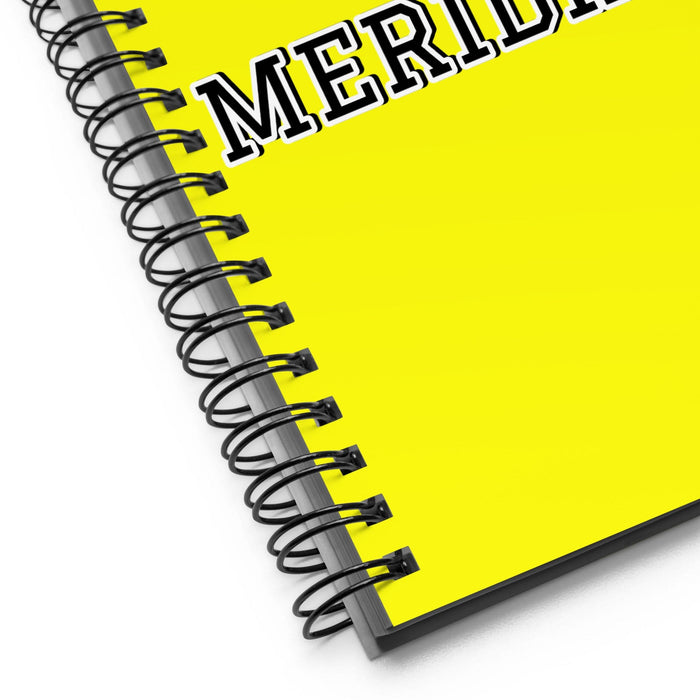 La Meridiana The Mérida Resident | Yellow Spiral Notebook, 140 Dotted Sheets | Funny Gift Idea Home Office Work | Mexican Spanish Pride Gift Mexicada