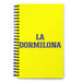 La Dormilona The Sleepyhead | Yellow Spiral Notebook, 140 Dotted Sheets | Funny Gift Idea Home Office Work | Mexican Spanish Pride Gift Mexicada