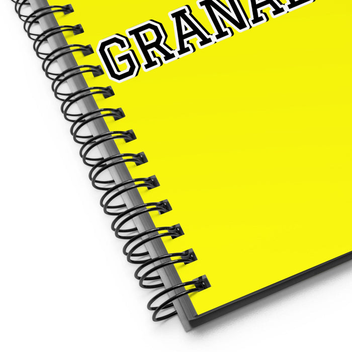 La Granadina The Granada Resident | Yellow Spiral Notebook, 140 Dotted Sheets | Funny Gift Idea Home Office Work | Mexican Spanish Pride Gift Mexicada