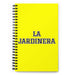 La Jardinera The Gardener | Yellow Spiral Notebook, 140 Dotted Sheets | Funny Gift Idea Home Office Work | Mexican Spanish Pride Gift Mexicada