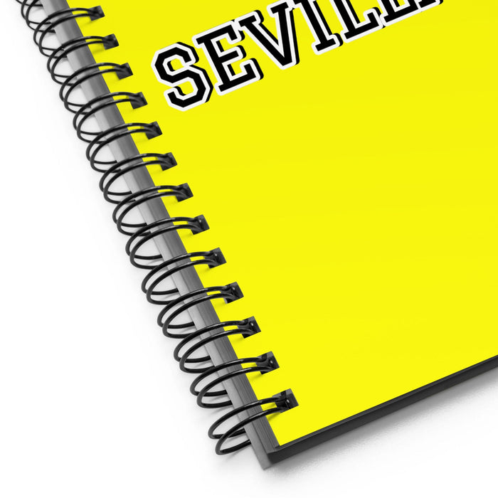 La Sevillana The Seville Resident | Yellow Spiral Notebook, 140 Dotted Sheets | Funny Gift Idea Home Office Work | Mexican Spanish Pride Gift Mexicada