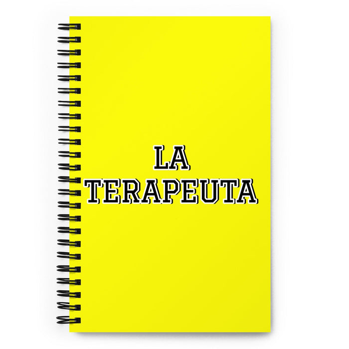 La Terapeuta The Therapist | Yellow Spiral Notebook, 140 Dotted Sheets | Funny Gift Idea Home Office Work | Mexican Spanish Pride Gift Mexicada