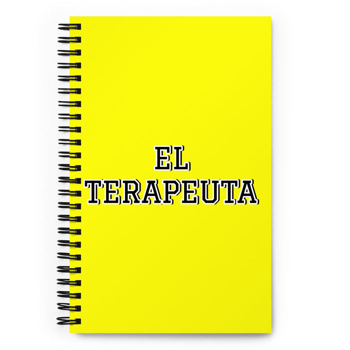 El Terapeuta The Therapist | Yellow Spiral Notebook, 140 Dotted Sheets | Funny Gift Idea Home Office Work | Mexican Spanish Pride Gift Mexicada