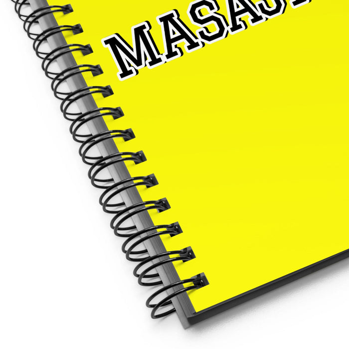 La Masajista The Masseuse | Yellow Spiral Notebook, 140 Dotted Sheets | Funny Gift Idea Home Office Work | Mexican Spanish Pride Gift Mexicada