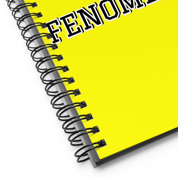 La Fenomenal The Phenomenal One | Yellow Spiral Notebook, 140 Dotted Sheets | Funny Gift Idea Home Office Work | Mexican Spanish Pride Gift Mexicada