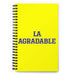 La Agradable The Agreeable | Yellow Spiral Notebook, 140 Dotted Sheets | Funny Gift Idea Home Office Work | Mexican Spanish Pride Gift Mexicada