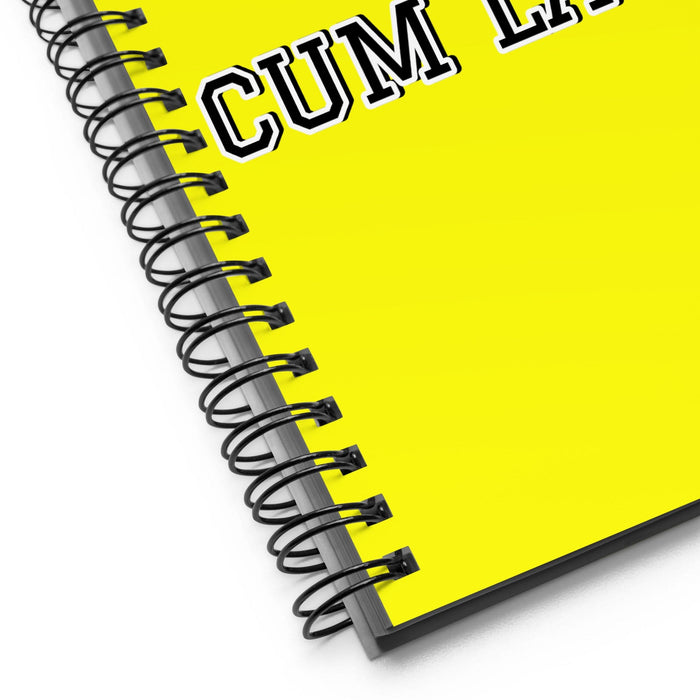 La Cum Laude The Cum Laude | Yellow Spiral Notebook, 140 Dotted Sheets | Funny Gift Idea Home Office Work | Mexican Spanish Pride Gift Mexicada