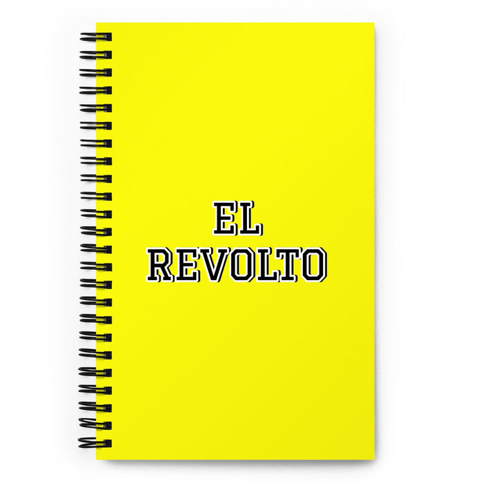 El Revolto The Rowdy One | Yellow Spiral Notebook, 140 Dotted Sheets | Funny Gift Idea Home Office Work | Mexican Spanish Pride Gift Mexicada