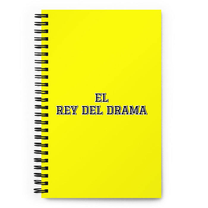 El Rey Del Drama The Drama Queen / The Drama King | Yellow Spiral Notebook, 140 Dotted Sheets | Funny Gift Idea Home Office Work | Mexican Spanish Pride Gift Mexicada